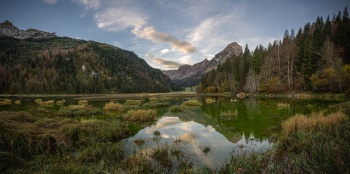 Herbstliches Alpenglühen