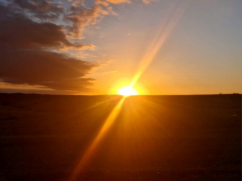 Sunset dans le désert