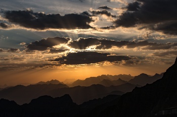 Magischer Moment beim Sonnenaufgang